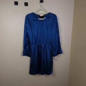 Rachel Roy Julia Split-Sleeve Blouson Dress in Blue Size S